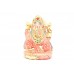 Pink Rose Quartz natural Stone God Ganesha statue Hand Painted Home Decorative